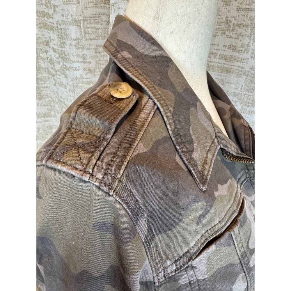 Express Camo Utility Flight Jacket Women's M Military Safari Cotton Stretch - Picture 5 of 13